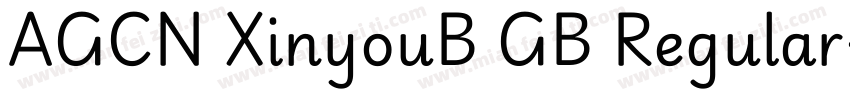 AGCN XinyouB GB Regular字体转换
